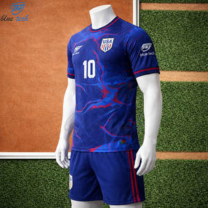 Conjunto de Uniforme de Fútbol Personalizado para Hombre, Poliéster/Algodón, Transpirable, de Secado Rápido, Manga Corta, Tallas Grandes, Logotipo OEM, Impresión por Sublimación - Product Image 2