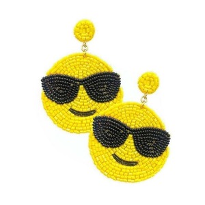 yallow Beaded Eye Tassel Drop Beaded <b>Earrings</b> Rhinestone Statement <b>Dangle</b> <b>Earrings</b> for Party Festival Weeding Events - Product Image 1