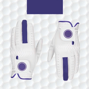 Guantes de golf de cuero genuino para hombre, que absorben la humedad, con dedos completos, para mano izquierda y derecha, suaves, transpirables y puros. - Product Image 2