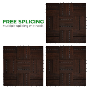 Article très chaud FG-VG06 carreaux en bois massif d'acacia pour balcon/arrière-cour/sol de jardin extérieur anti-dérapant décor à la maison Texture en bois - Product Image 2