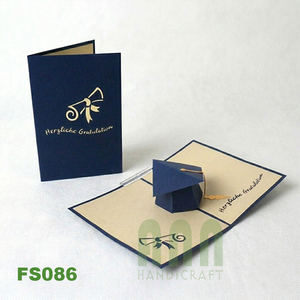 ANN HANDICRAFT FS086 Custom Printed Handmade 3D Pop Greeting Cards Graduation <b>Hat</b> Friendship Thank You Gift Card <b>Box</b> Style Paper - Product Image 3