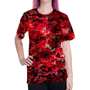 Camiseta Deportiva Casual al por Mayor, Cuello Redondo, Manga Corta, Impresión Digital, Transpirable, de Secado Rápido, Lona Sólida, Poliéster/Algodón - Product Image 5
