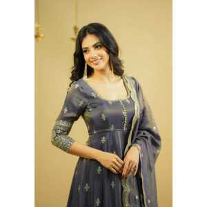 Designer Women's Party Wear Suit <b>Set</b> with Embroidery Sequins Work and Real <b>Mirror</b> - Product Image 4