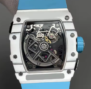 Montre mécanique automatique pour homme 2026 en fibre de carbone, boîtier tonneau, tourbillon, bracelet en caoutchouc, 49 mm, pour sports de plein air - Product Image 4