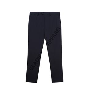Pantalones chinos ajustados con logotipo personalizado para hombre, pantalones informales de negocios de color sólido con patrón recto, muy recomendable - Product Image 1