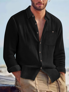 เสื้อเชิ้ตผู้ชายคุณภาพพรีเมียมสไตล์โกธิค กระดุมแถวเดียว ทรงเข้ารูป แขนยาว ลายพิมพ์เรียบ ระบายอากาศได้ดี ผ้าฝ้าย 100% รับผลิตแบบ OEM - Product Image 5