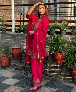 Salwar Kameez Tradicional de Estilo Indio Pakistaní para Mujer, Ropa Casual de Fiesta, Seda Chinnon Pura y Pesada con Bordado, Envío Inmediato 2025 - Product Image 6