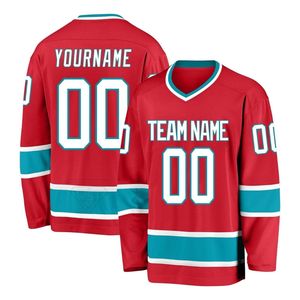Breathable <b>Black</b> Teal Ice Hockey Jersey Premium Athletic Long Sleeve Performance Team Sportswear Uniform Shirt - Product Image 3