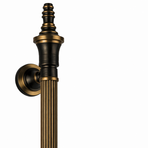 Poignée de porte en laiton massif côtelé Regent |   Poignée de porte d'entrée moderne et durable pour usage hôtelier |   Architecture décorative - Product Image 5