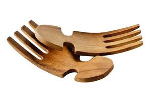 Rustic Wooden <b>Salad</b> Tossing Hands Set Multipurpose Wooden <b>Salad</b> Mixer for Cooking and Serving - Product Image 2