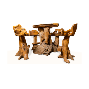 Mesa de Centro Rústica de Raíz de Teca Ecológica Hecha a Mano de Lujo ARTERRA para Muebles de Sala de Estar - Product Image 1