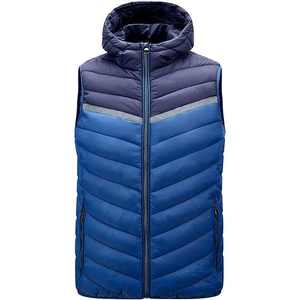 Gilet matelassé sans manches avec rembourrage en coton chaud et compressible pour l'hiver, léger, personnalisé pour homme - Product Image 1