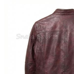 Chaqueta de cuero personalizable de color sólido, a prueba de viento y cálida, tallas grandes, chaquetas de cuero para hombre en venta - Product Image 6