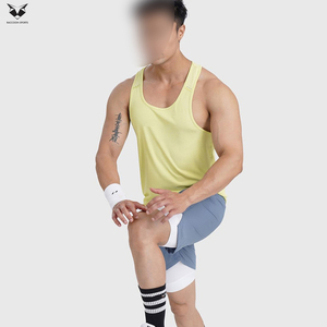 Hecho en Pakistán, Nueva Llegada, Camiseta sin Mangas Amarilla Transpirable de Punto para Hombre, Cuello Redondo, Estilo Deportivo, Ropa de Gimnasio - Product Image 2