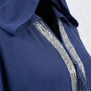 ชุดกิโมโนแบบ OEM ปี 2025 เสื้อคลุมอาบายะ ผ้าโพลีเอสเตอร์เนื้อนุ่ม ยืดหยุ่นสูง หนาขึ้น สำหรับผู้หญิงมุสลิม คอวี แขนยาว เหมาะสำหรับงานปาร์ตี้ รอมฎอน งานแต่งงาน - Product Image 4