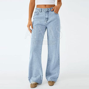 Jeans Mom Fit de haute qualité avec taille haute classique, silhouette décontractée, coupe confortable pour un usage quotidien et des tenues tendance - Product Image 2