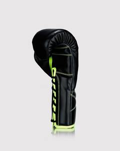 ถุงมือชกมวยสีดำและสีนกแก้วแบบสั่งทำพิเศษ หนังวัวแท้คุณภาพพรีเมียม 100% ถุงมือชกมวยแบบผูกเชือกสำหรับฝึกซ้อม - Product Image 3