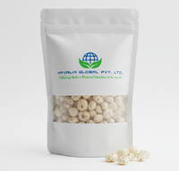 Nueces de Makhana (Foxnuts) Indias HP Valia 100% Premium, 12-18mm, Secas, de Grado Alimenticio, Libres de Residuos de Pesticidas, Ricas en Fibra y Proteína, Ideales para Snacks