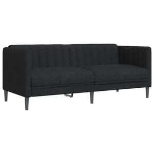 Ensemble de canapés en bois massif durable avec revêtement en polyester noir pour salons résistants - Product Image 6