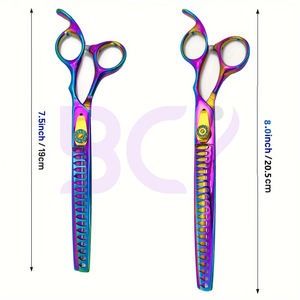 Tijeras de Peluquería de 8 Pulgadas, Coloridas, de Alta Calidad, Modernas, con Tornillo de Tensión Ajustable, para Estilistas de Salón - Product Image 3