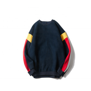 เสื้อกันหนาวแบบสวมหัวมีฮู้ดสำหรับผู้ชายและผู้หญิง,เสื้อขนแกะคอกลมสีตัดกันมีฮู้ดแบบแยกชิ้น - Product Image 2