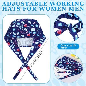 New Design Knitted Cotton Medical Scrub Caps Adjustable Elastic OEM Custom Logo Reusable Unisex Hospital Quick Dry Breathable - Product Image 2