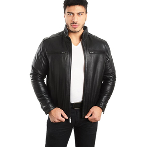 Dernier design de veste en cuir véritable, bonne qualité de matériau, veste en cuir véritable pour hommes, prix d'usine, veste en cuir véritable. - Product Image 2