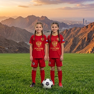 <b>Girls</b> Soccer Jersey <b>Kit</b> Short Sleeve Crew Neck Sublimated Print Breathable Polyester All Seasons <b>Football</b> Uniform - Product Image 2