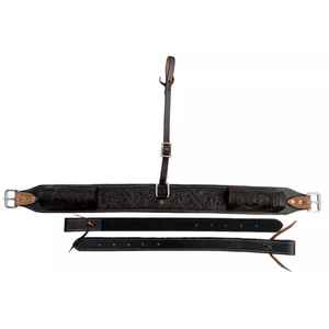 Logo personnalisé le plus vendu conception de panier usiné à la main selle occidentale circonférence de cheval Cinch produits en cuir durables pour chevaux - Product Image 3