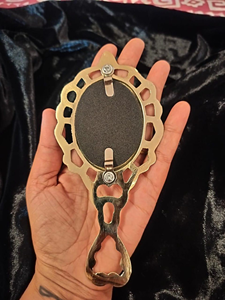 Vintage Gold Handheld Vanity Mirror Ornate Decorative Makeup Mirror Antique Style Dressing Mirror Filigree Handle Beauty Mirror - Product Image 6