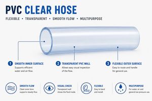 สายยางใส PVC ยืดหยุ่นได้ ยี่ห้อ KARYON พร้อมหัวฉีดพ่นน้ำ ขนาด 3.2-25 มม. x 30 ม. สำหรับรดน้ำสวนและใช้งานกลางแจ้ง - Product Image 4