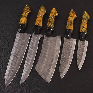 Juego de Cuchillos de Chef de Acero de Damasco Premium con Mango Ergonómico, Colección Profesional para Cocina, Uso Doméstico y en Restaurantes - Product Image 1