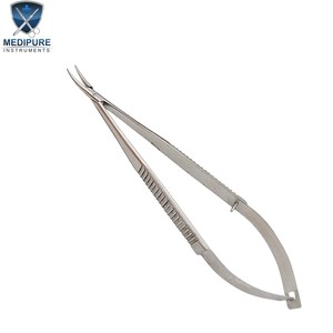 Porte-aiguille professionnel à manche plat, pointe courbée de 8 mm de large, 0,40 mm, 14 cm, en acier inoxydable, instrument chirurgical pour usage médical - Product Image 5