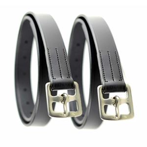 Cueros de estribo de cuero inglés personalizados de moda con hebillas de acero inoxidable Equipo de caballo cosido a mano por Horsekraft - Product Image 1