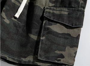 Pantalones Cortos de Mezclilla con Camuflaje Retro Americano para Hombre, Pantalones Cortos de Trabajo de Pierna Recta a la Moda para Verano, Estilo Hiphop - Product Image 3