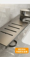 Étagère verticale pour robinet de salle de bain, support de rangement en acier au carbone pour comptoir de salle de bain, séchoir à linge derrière le robinet