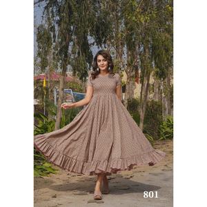 Anarkali kurti นักออกแบบที่สง่างามสำหรับผู้หญิงชุดรื่นเริงและงานแต่งงาน - Product Image 1
