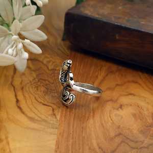Anillo Ajustable de Serpiente Plateada Vintage |   Anillo de Serpiente de Latón para Mujeres y Hombres |   Joyería de Moda al por Mayor - Product Image 3