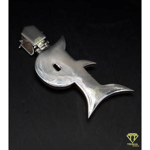 Baguette " P " <b>Initial</b> Pendant With Moissanite Diamond Hip Hop <b>Necklace</b> Bling Jewelry Gift - Product Image 4