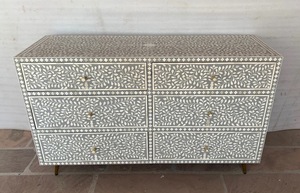 ILAHI's Bone Inlay <b>Drawer</b> Modern Design Agate Detailing <b>Storage</b> Portable Home Furniture - Product Image 3