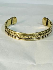 Premium Brass Ethnic <b>Bangles</b> <b>Bracelet</b> for Unisex Adjustable Handmade Open Cuff Quartz Fashion Jewelry Gift Collection - Product Image 2
