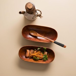 Wholesale Custom Oval Fruit <b>Snack</b> Coffee <b>Plate</b> Wooden Serving Tray for <b>Snack</b> Nut Fruit Wood Serving Tray for Food By UO INDIA - Product Image 3