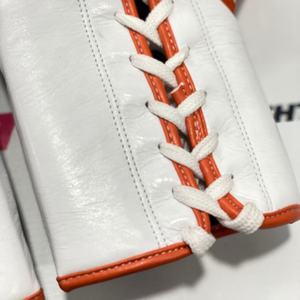 Gants de boxe roses très demandés, en vente, haute qualité, super résistants, en cuir véritable, pour entraînement professionnel. - Product Image 4