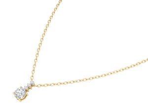 REYES – collier minimaliste en or jaune 14 carats pour femmes, coupe ronde, 0.93 carats, Moissanite, bijoux fins de luxe à porter au quotidien - Product Image 2