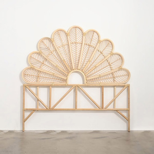 Têtes de lit en rotin faites à la main, très vendues, pour lits queen size, de haute qualité, en canne naturelle. - Product Image 1