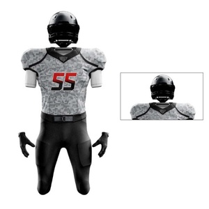 Uniforme de football américain à la mode, nouveau style unique, 100% polyester, prix de gros, dernier design, uniforme de football américain - Product Image 3