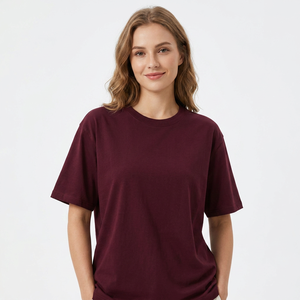 เสื้อยืดคอกลมแขนสั้นผ้าฝ้ายสีพื้นสำหรับผู้ชาย ทรงปกติ สวมใส่สบาย ผ้าเจอร์ซีย์ถัก - Product Image 4