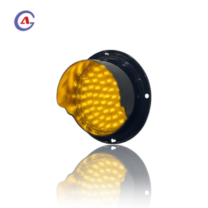 Module de feux de circulation miniatures de 100 mm en ambre avec ampoule LED, panneau de signalisation directionnel assemblé - Product Image 1