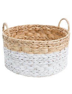 Panier en jacinthe d'eau naturelle écologique, fabriqué à la main au Vietnam, panier de rangement décoratif, prêt à offrir, durable - Product Image 2