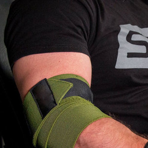 Customizable Neoprene Power Lifting Bodybuilding <b>Arm</b> Wrap Brace Strap Elastic Elbow <b>Sleeves</b> Bandage <b>Compression</b> Support Non-Slip - Product Image 4